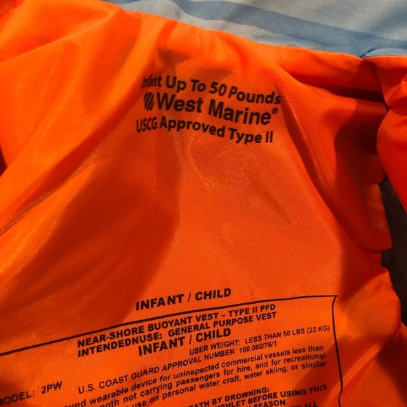 NWOT - West Marine Child Float Vest - Picture 4 of 5
